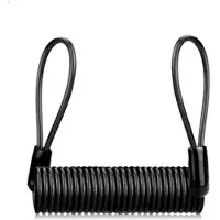 Unyqoos Ibenzoa veiligheidskabel voor fiets en motor – flexibele verbindingskabel voor schijfslot, PVC + legering, ca. 1,2 m (rekbaar tot >130 cm), oranje, Ø 3,5/2 mm