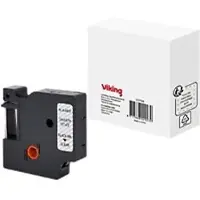 Viking Etiketteertape Compatibel DYMO 45010/S0720500 RL-D-45010 Klevend Zwart op Doorzichtig 70 x 75 mm Thermisch