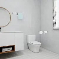 Unyqoos Ibenzoa dubbele toiletrolhouder (voor 2 rollen), gemaakt van roestvrij staal 304, zilverkleurig – flexibele montage (lijmen of schroeven), inclusief inbussleutel en reserve schroeven