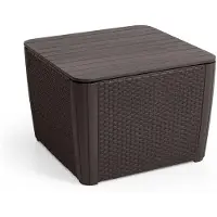 Merkloos Waterbestendige tuintafel met opbergruimte