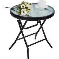 Merkloos Opklapbare tuintafel en balkon tafel (Turkse kleur)