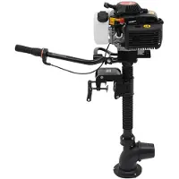 OEM Buitenboordmotor, 4 pk, 55 cc cilinderinhoud, besturing via gashendel, maximale snelheid 4500-5500 tpm, geïntegreerde brandstoftank van 1,1 liter