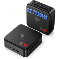 NiPoGi E3B Mini PC - АMD Ryzen 7 7735HS(8C/16T, tot 4,75 GHz) - 16 GB LPDDR5 - 512 GB SSD - Mini Desktop Computer - Windows 11 Pro - WIFI6