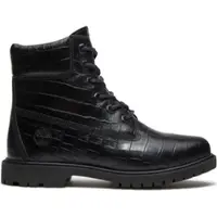 Timberland Women Premium 6 Inch Lace Up Boot Black Full Grain-Schoenmaat 37