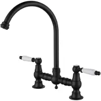 Aquanello Keukenmengkraan, nostalgische stijl, zwart, Heritage Manor,