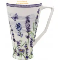 Queen Isabell Grote Porseleinen Mok met Lavendelmotief - 500 ml - Perfect cadeau