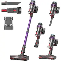 Lubluelu G10 Draadloze Steelstofzuiger 40Kpa- 5 in 1 Handstofzuiger - Zelfstaand Design - 45 Min Gebruikstijd - Verwijderbare Batterij- Anti-klit Borstel - HEPA-filter - LED-koplampen