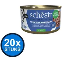 Schesir 20x - Tonijn & Witvis in Gelei - Kattenvoer Natvoer - 85g