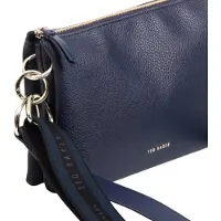 Ted Baker Darceyy Merk Schoudertas Van Geweven Leer In Donkerblauw