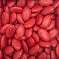 Vanparys Suikerbonen Glanzend Rood - Chocolade Dragees Pure Chocolade - 1 kg - Doopsuiker, Geboorte en Babyshower