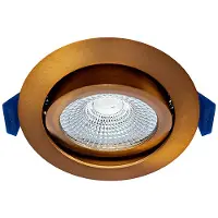 EcoDim Led inbouwspot | Rond | 2000-3000K | Brons | Ø 75mm | IP54 | Dimbaar | 5W of 7W