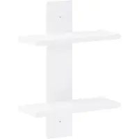 vidaXL Wandplank Wit 30 x 13.5 x 43 cm Bewerkt hout