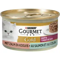 Gourmet gold hartig torentje zalm - 24x85 gr - Kattenvoer - Kattenbrokken