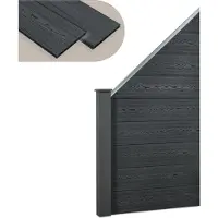 Neu.holz HKC Schuttingpaneel schuin - grijs