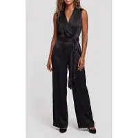 Guess Marciano GUESS Iva Overlap Ss Jumps Jet Black A996 Size: 44 | Jumpsuits Outlet | Dames | Zwart