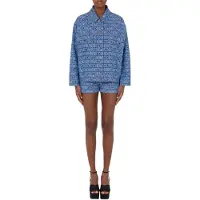Moschino Allover Logo Denim Jacket Blue Maat: 42 | Spijkerjassen Outlet | Dames | Blauw