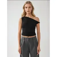 Hiccups for Kids Asymmetrische Nek Off-Shoulder Slim Fit Top