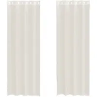 vidaXL Gordijnen Voile met doorvoertules 2 st 140x300 cm crème