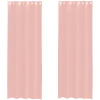 vidaXL Gordijnen Voile met doorvoertules 2 st 140x260 cm roze