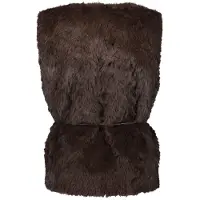 Geisha 65536-70 785 gilet im fur & belt dark brown