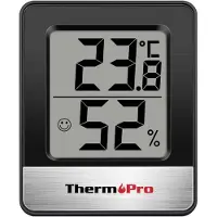 ThermoPro TP49B-3 TP49B-3 Thermo- en hygrometer Zwart, Zilver
