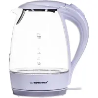 Esperanza waterkoker van glas met LED-verlichting, model Salto Angel, 1,7 liter, wit