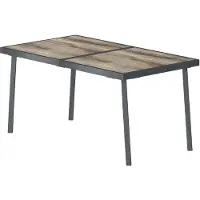 Outsunny Gartentisch PSPC-Kunststoff, Stahl Grau