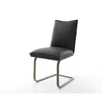 DELIFE Sledemodel Lelio-Flex echt leer zwart sledemodel vlak afwerking met titanium pocketveer kern
