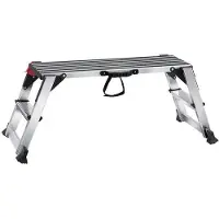 Famanu Aluminium Werkbank - Opklapbaar, 100x30x48 cm, draagvermogen 200 kg, zilverkleurig