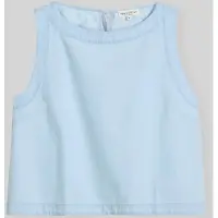 Marc O'Polo relaxed fit blouse met korte mouwen van mix van katoen en lyocell
