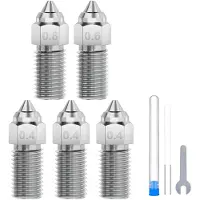 Elegoo Neptune 4 / 4 Pro Hardened Steel Nozzle Set (0.4 mm x3, 0.6 mm x1, 0.8 mm x1)