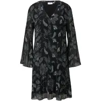 Comma Jurk petrol / zwart / wit