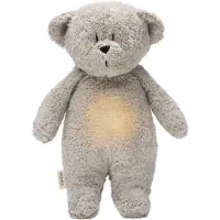 Moonie 2.0 upgrade - Knuffel Hartslag en Licht | Bear Grey - Biologisch katoen