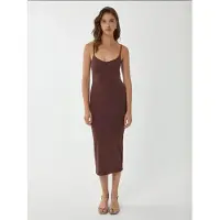 Hiccups for Kids V-hals Bodycon Midi-jurk met Dunne Bandjes