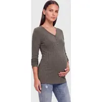 ONLY Maternity Shirt 'OLMLOLA' donkergroen