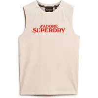 Superdry Sport Luxe Graphic Fitted Mouwloos T-shirt