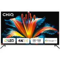 Chiq U50QM8V - Smart TV 50 Inch - 4K QLED Google TV - Ultra-HD - Metal frameless design