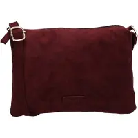 Beagles Faux Suède Schoudertasje Flat Chino Bordeaux