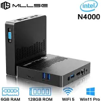 Mllse M2 Pro Mini PC - Intel Celeron J3710 - 8GB RAM - 128GB SSD - Windows 10 Pro - Dual HDMI - Gigabit LAN - WiFi - Bluetooth - Mini Computer