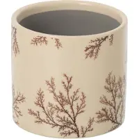 J-Line bloempot Branch - keramiek - ecru/bruin - small