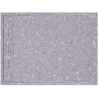 Vente-unique Extra platte opzet- of inbouwdouchebak, uitsnijdbaar in SMC-hars met sifon - Grijs terrazzo-effect - 120 x 90 cm - LYROSA