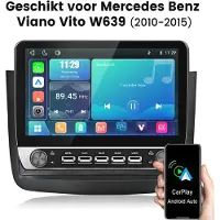 Junsun lINUX Draadloos Carplay & Andriod Auto Autoradio Geschikt voor Mercedes-Benz Vito Viano W639 2010-2015 - 10.1 Inch HD TouchScreen - Bluetooth - Navigatie- WiFi - FM - RDS - Stuurwielbediening