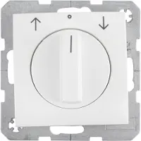 Berker S1 Inbouwschakelaar - Jaloezieschakelaar voor Inbouwmontage - Geschikt voor de Bediening van Jaloezieën - Kleur Polarwit - 2 Jaar Fabrieksgarantie - Afmetingen Verpakking 80x120x50 mm