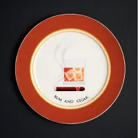Blogo Design Bone Collection HAPPY TABLE “CIGAR” China Porselein Bord 20 cm