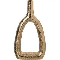 J-Line Solifleurvaas - aluminium - goud - small