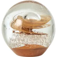 J-Line presse-papier Swirl Bal - glas - brons - large