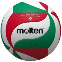 Molten - Lederen volleyball (PP170) (4 stuks) (wit/rood/groen)