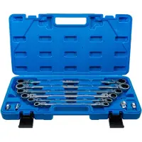 Bgs Spanner, Dubbele ratelsleutelset SW 8 - 19 mm 10 stuks.