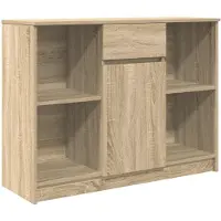 vidaXL Dressoir met lade 101x35x76 cm spaanplaat sonoma eikenkleurig
