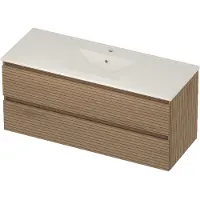 Basic Line Coach 46 Badmeubel 120x46cm - Greeploos - Wastafel Midden - 1 Kraangat - Lamello Oak - Badkamermeubels, Badmeubel Sets - 8718835832063